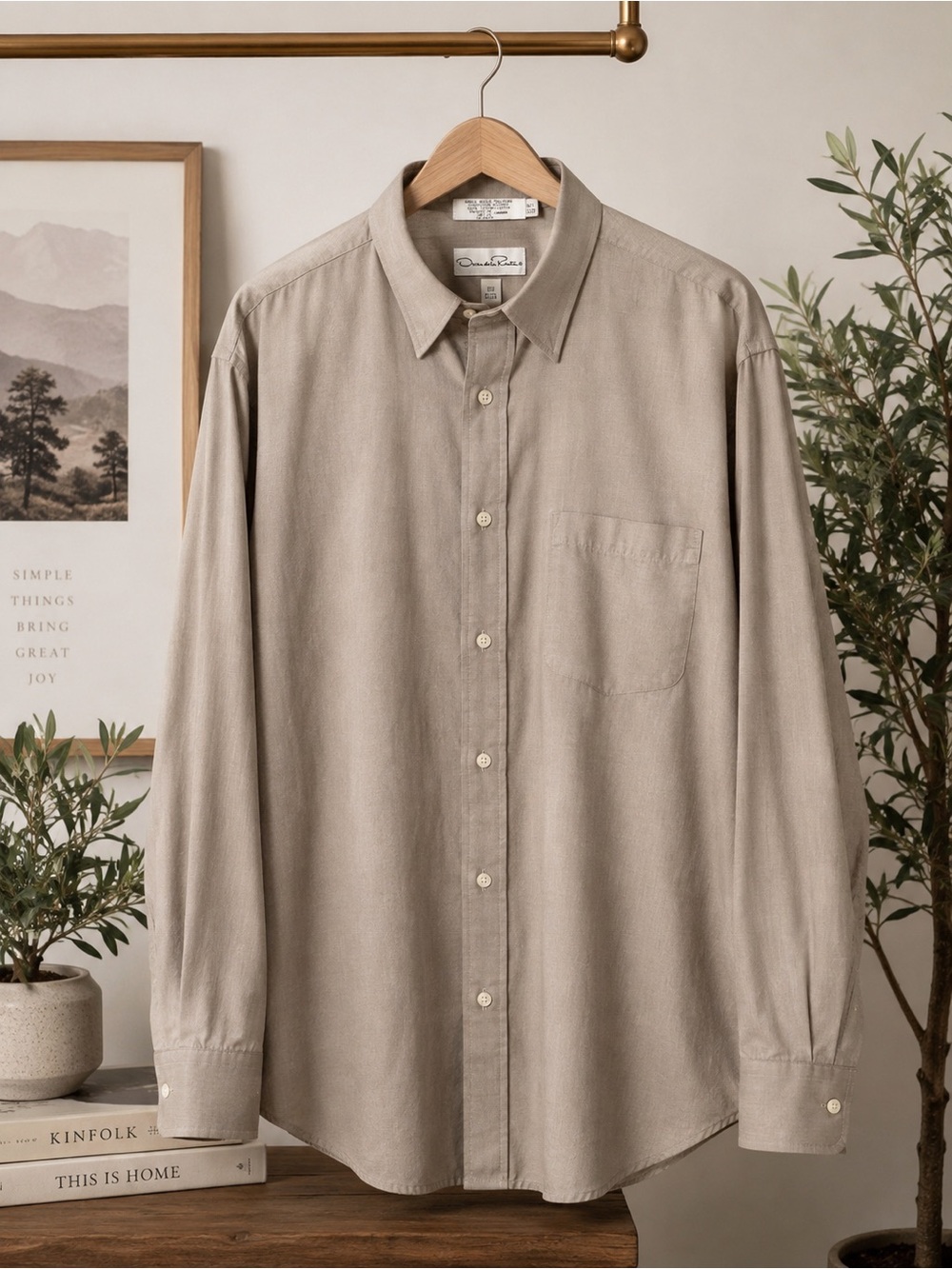 Oscar de la Renta Men’s 100% Cotton Dress Shirt 16.5 34/35